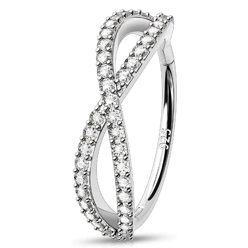Sterling Silver Double Nose Hoop Ring