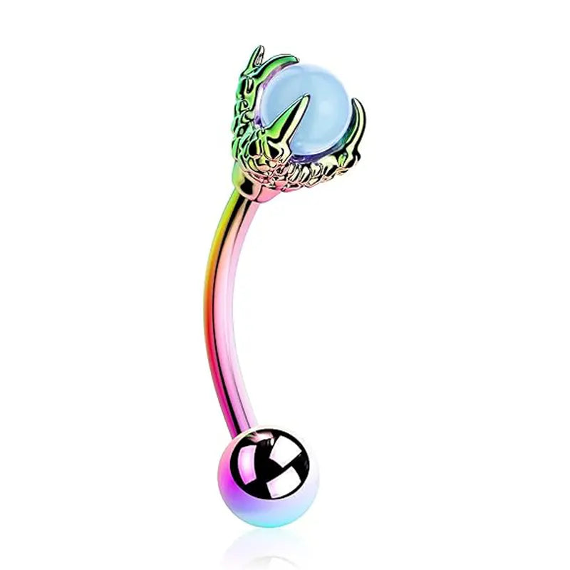 16G Curved Barbell Dragon Claw Eyebrow Rings