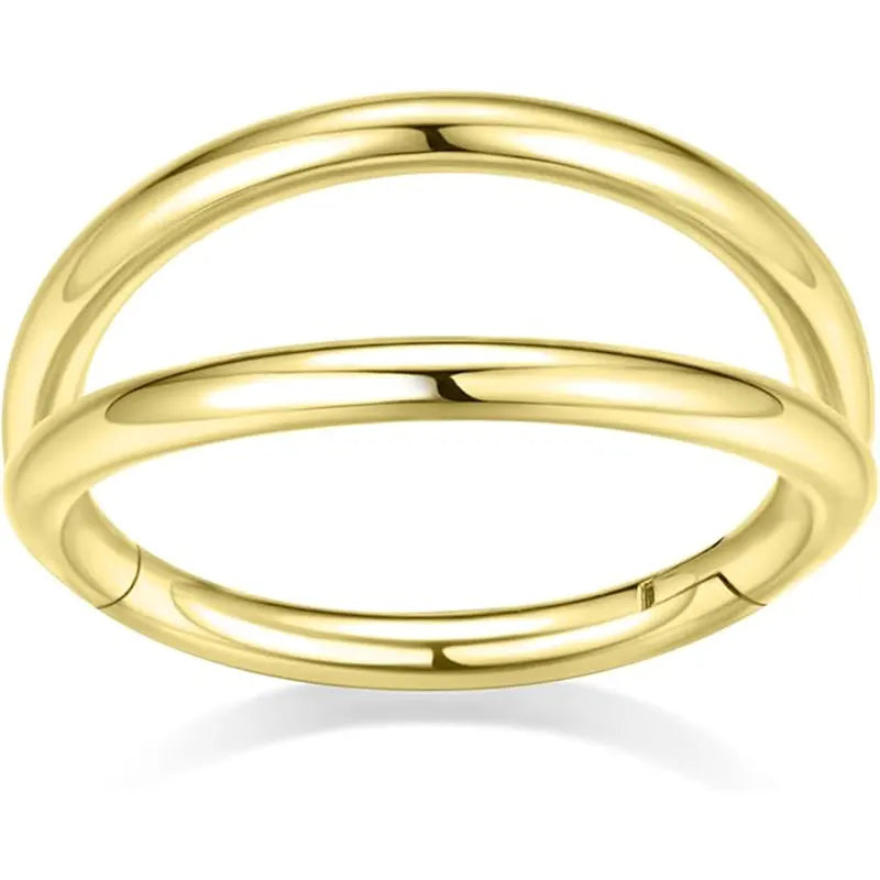 14K Pure Gold Double Split Ring 1.2*10 Gold