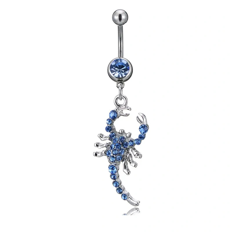 Sparkling Scorpion Belly Button Ring Piercing Jewelry