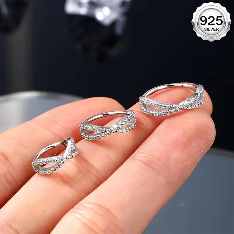 Sterling Silver Double Nose Hoop Ring