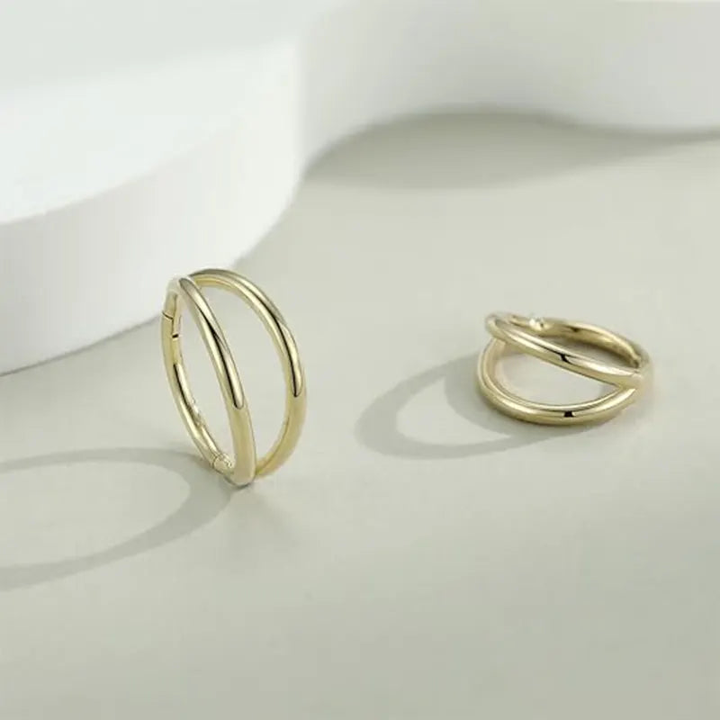 14K Pure Gold Double Split Ring 1.2*10 Gold
