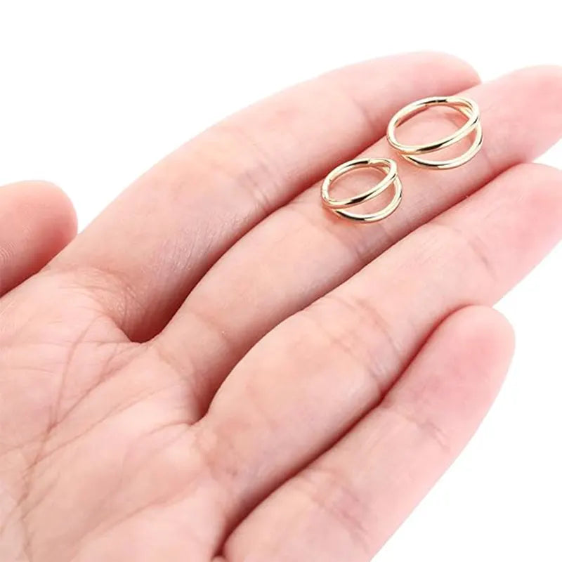 14K Pure Gold Double Split Ring 1.2*10 Gold