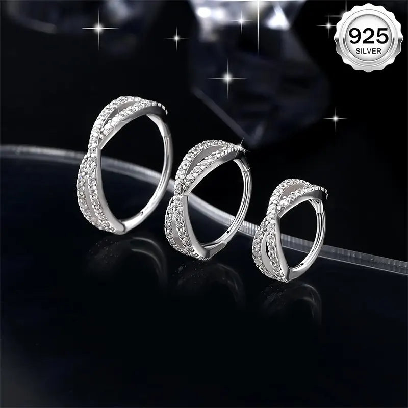 Sterling Silver Double Nose Hoop Ring