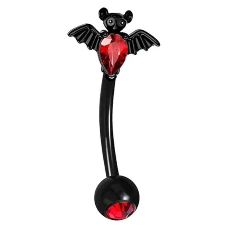 Black Bat Eyebrow Ring