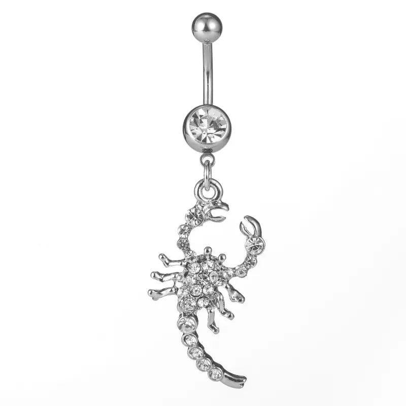 Sparkling Scorpion Belly Button Ring Piercing Jewelry