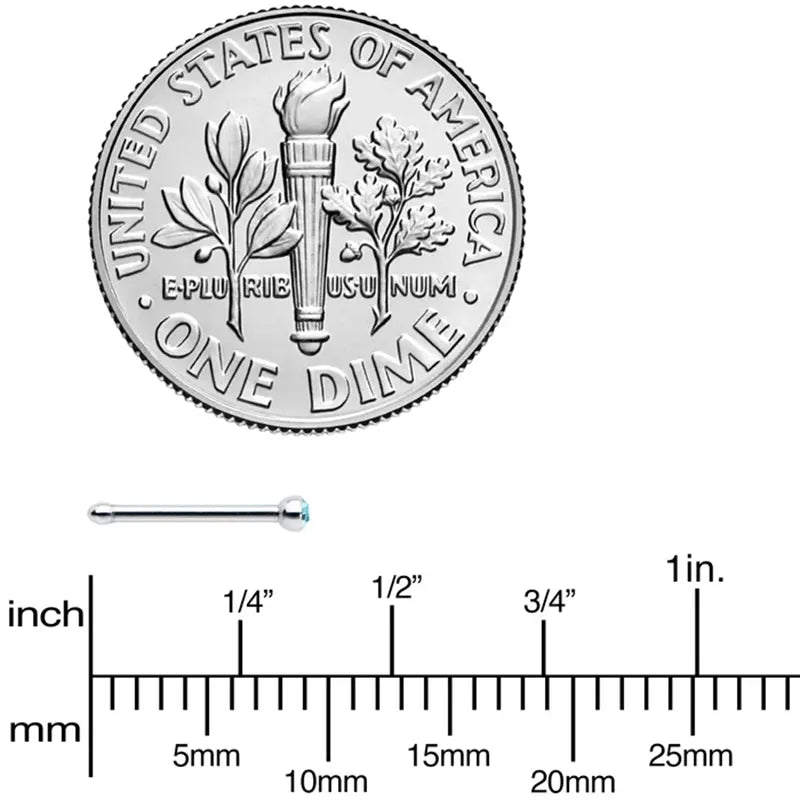 Aqua Glow Micro Nose Stud