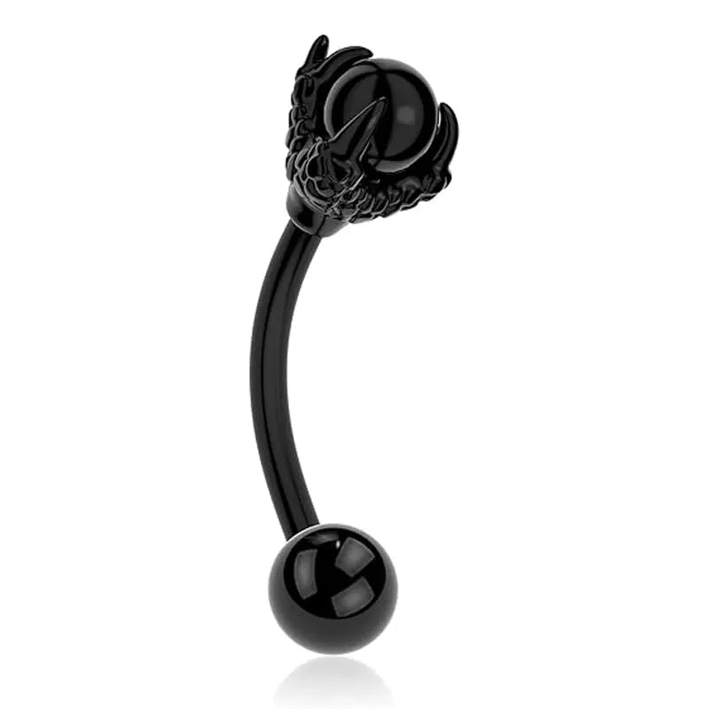 16G Curved Barbell Dragon Claw Eyebrow Rings