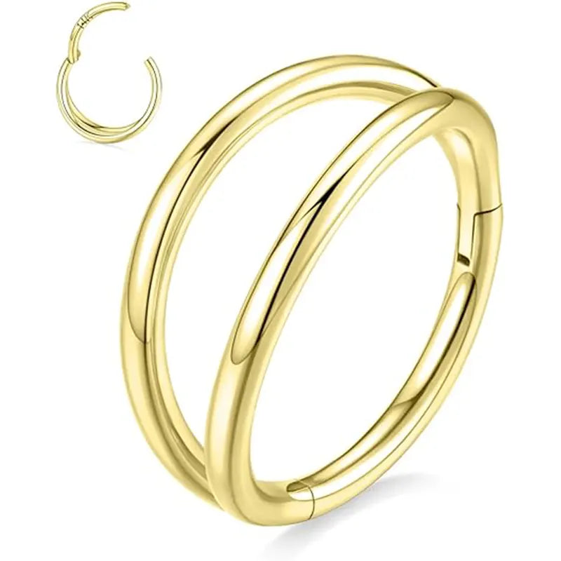 14K Pure Gold Double Split Ring 1.2*10 Gold