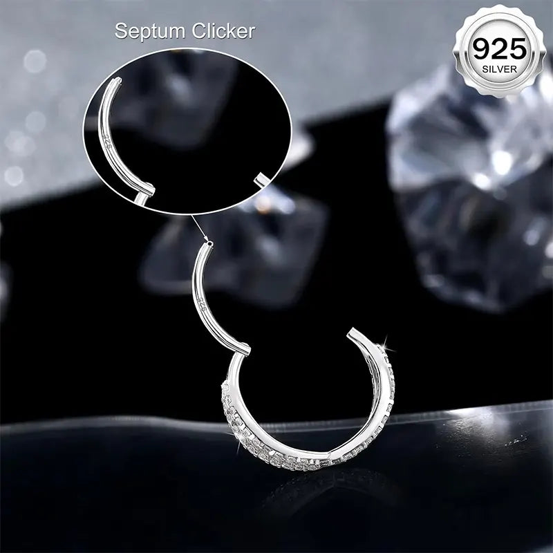 Sterling Silver Double Nose Hoop Ring