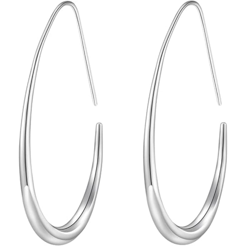 Oval gold earrings