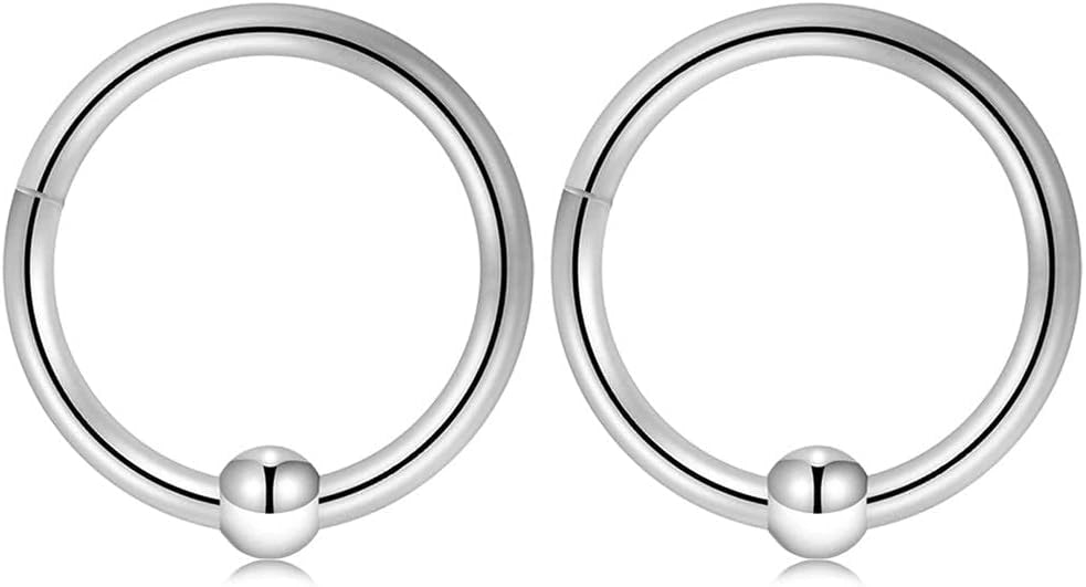Seamless Silver Nose & Ear Hoop Rings