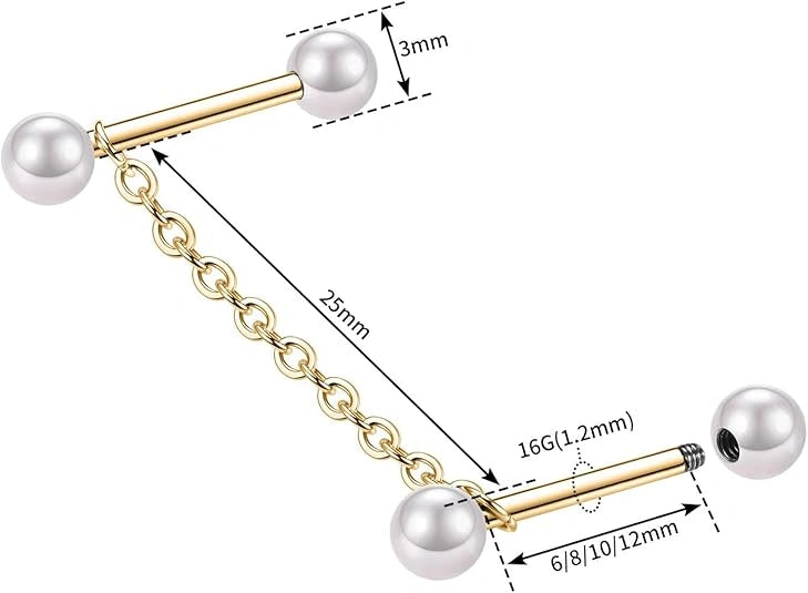 Pearl Chain Cartilage Earring