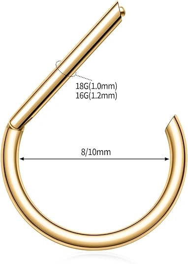 Gold Half-Moon Clicker Ring