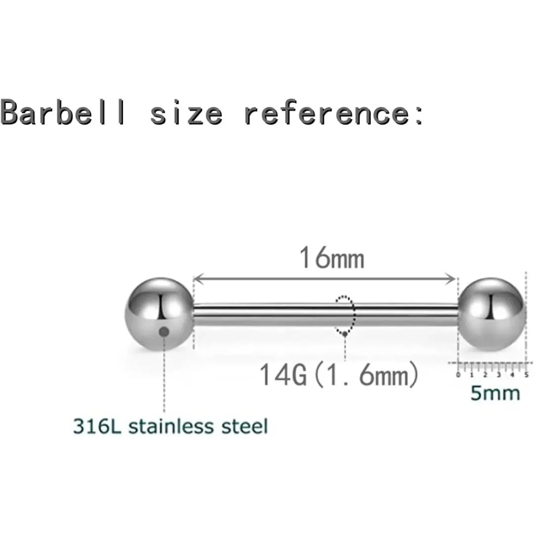 Dangle Nipple Rings with Blue Gemstone Pendant 2