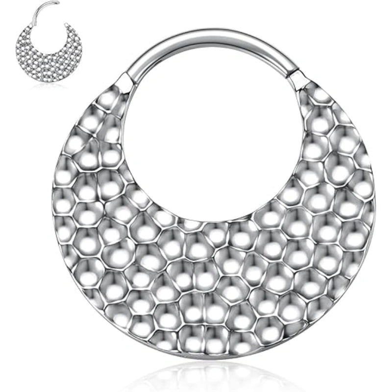 Hammered Texture Septum Clicker