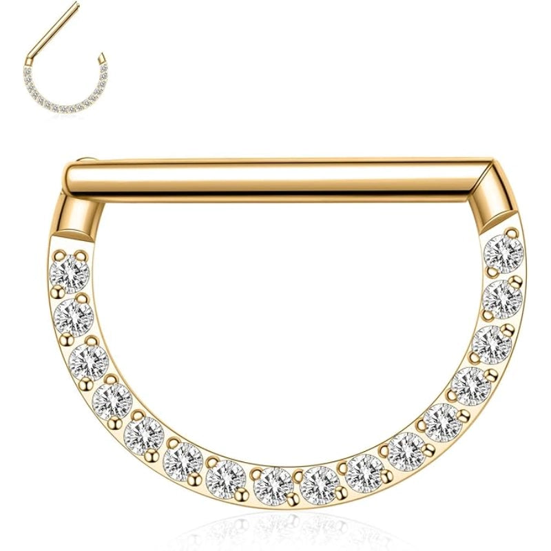 Semi-Circle Septum Clicker Ring