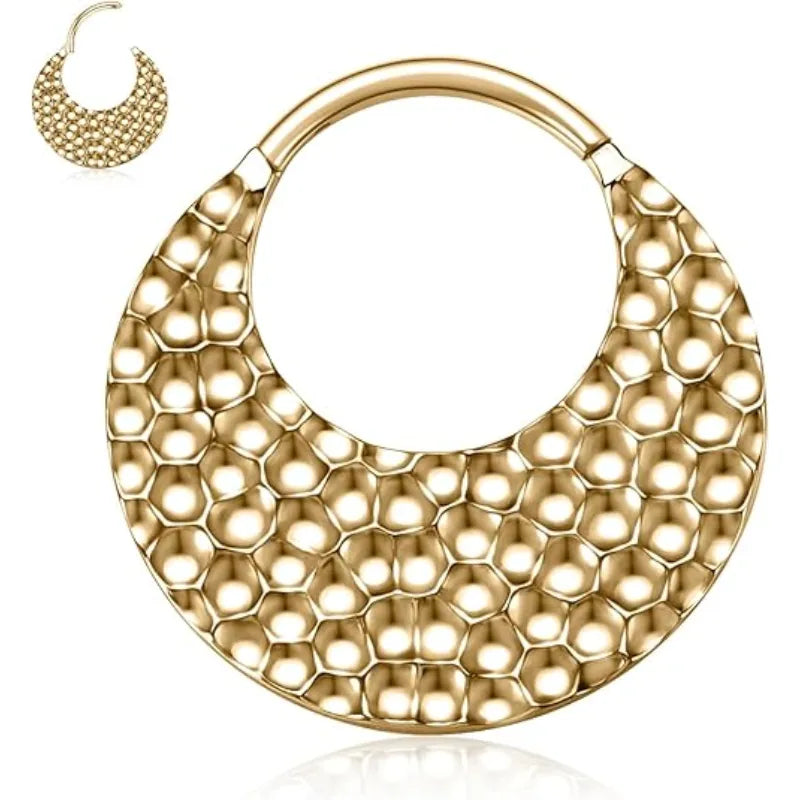 Hammered Texture Septum Clicker