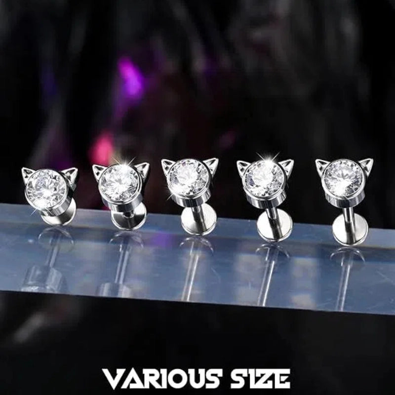 Cat Stud Earrings