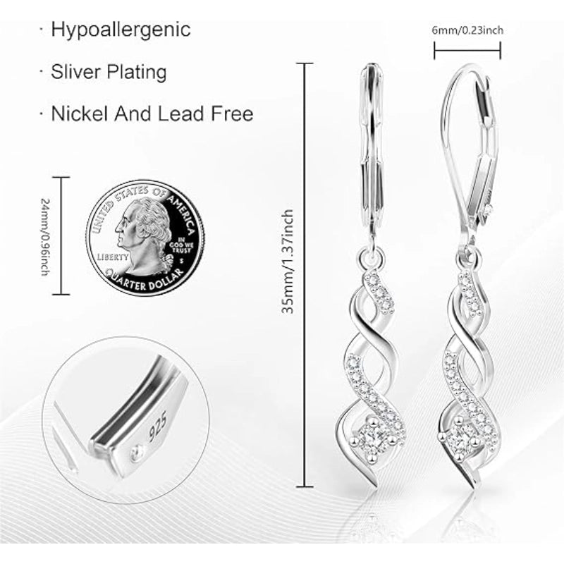 Zircon Drop Earrings