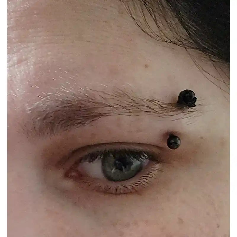 Eyebrow Ring 316L medical steel, Unique Obsidian Dragon Claw