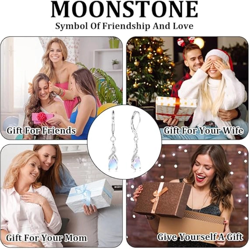 Moonstone Drop Earrings