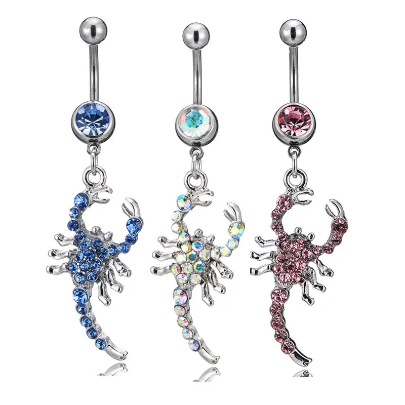 Sparkling Scorpion Belly Button Ring Piercing Jewelry