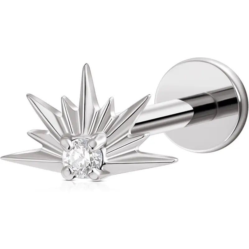 16G North Star Titanium Piercing for Tragus Helix Lobe