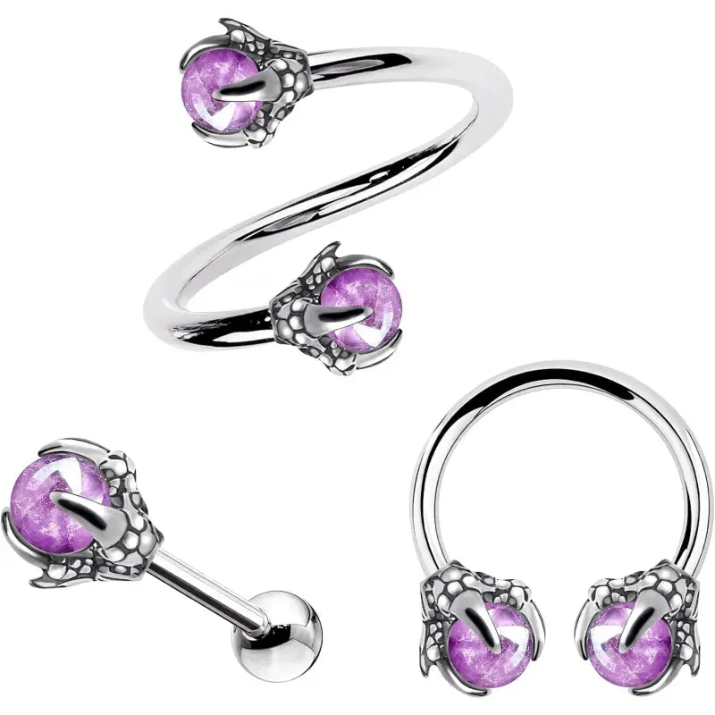 3PCS Cartilage Earrings – Surgical Steel Helix & Tragus Set