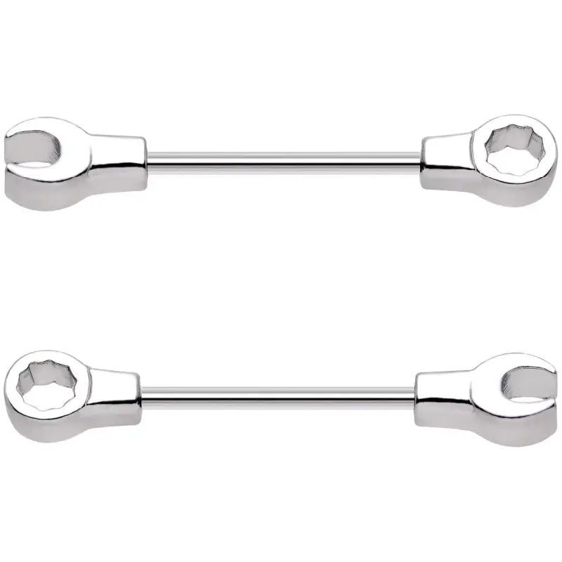 14G 2PS Nipple Rings - Anchor, Cuff, Arrow, Screw