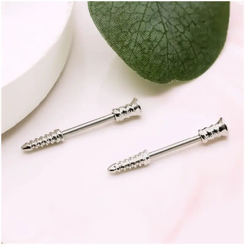 14G 2PS Nipple Rings - Anchor, Cuff, Arrow, Screw