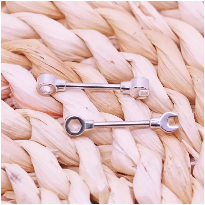14G 2PS Nipple Rings - Anchor, Cuff, Arrow, Screw