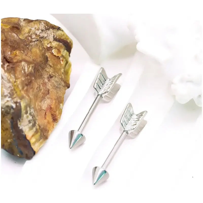 14G 2PS Nipple Rings - Anchor, Cuff, Arrow, Screw