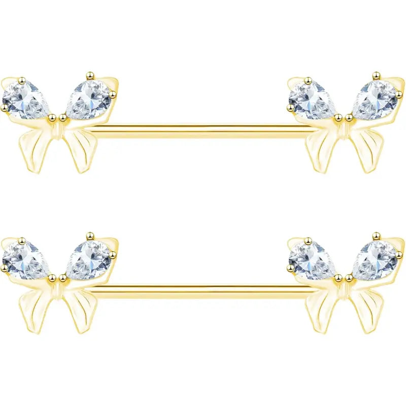 Medical Steel Butterfly Piercing Jewelry, Nipple Ring