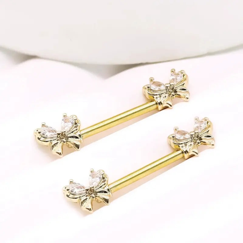 Medical Steel Butterfly Piercing Jewelry, Nipple Ring
