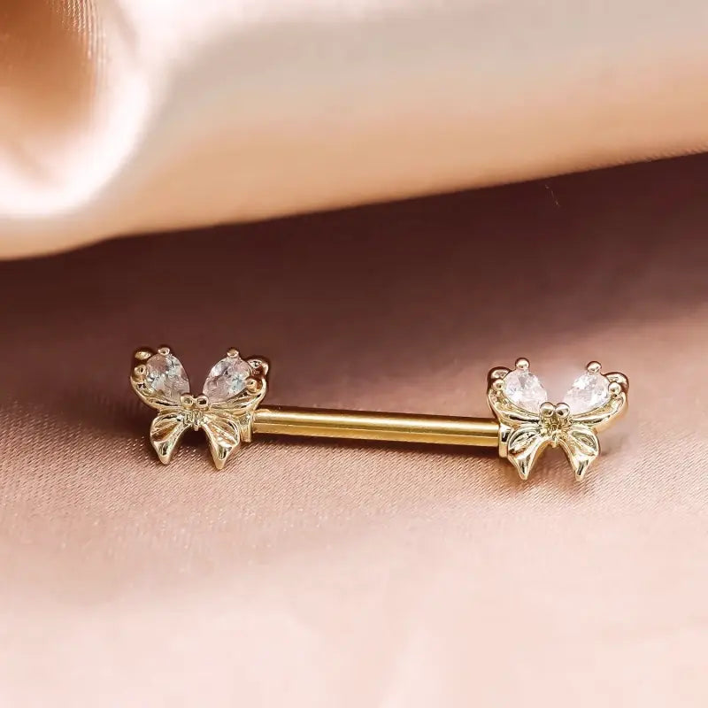Medical Steel Butterfly Piercing Jewelry, Nipple Ring