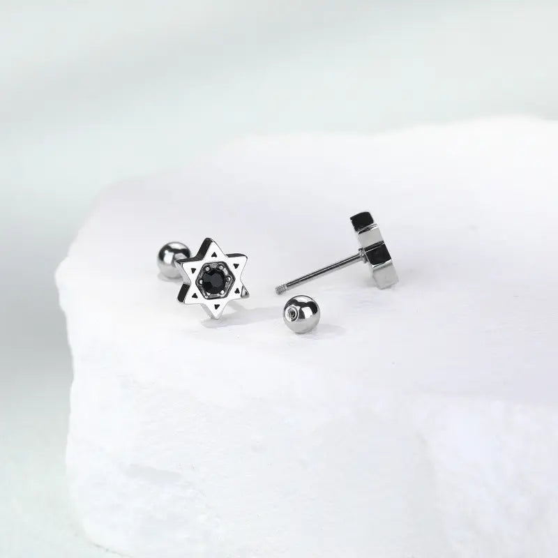 Minimalist Star Ear Studs – 4Pcs Cartilage Piercing Set