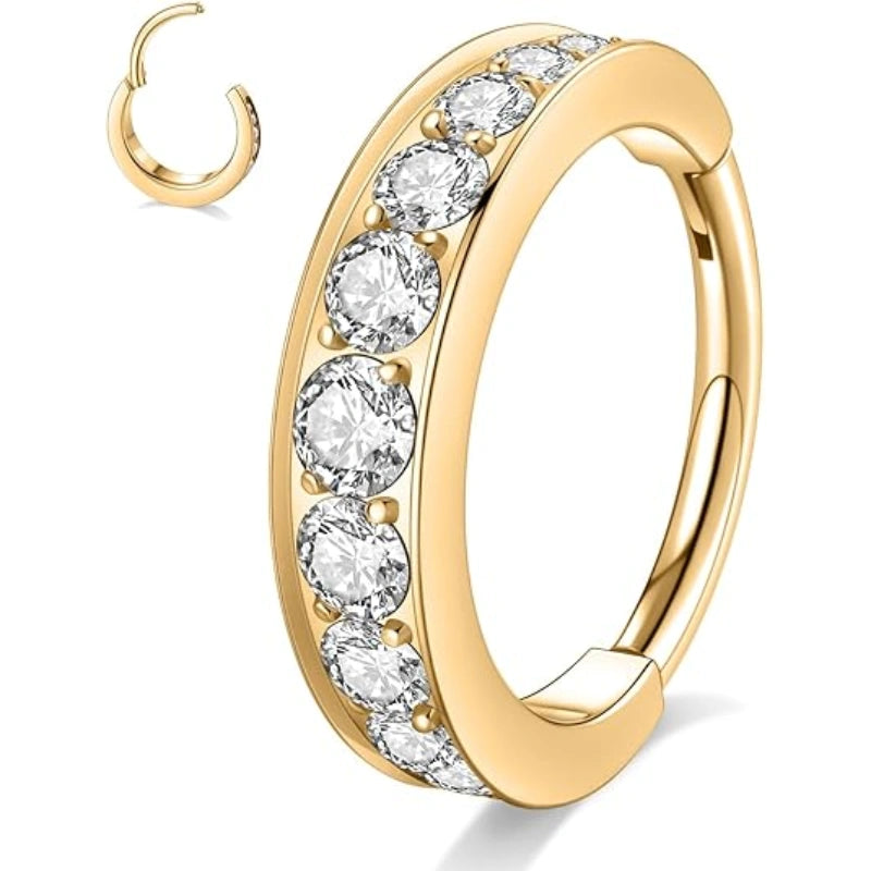 Clear CZ Septum Ring Clicker