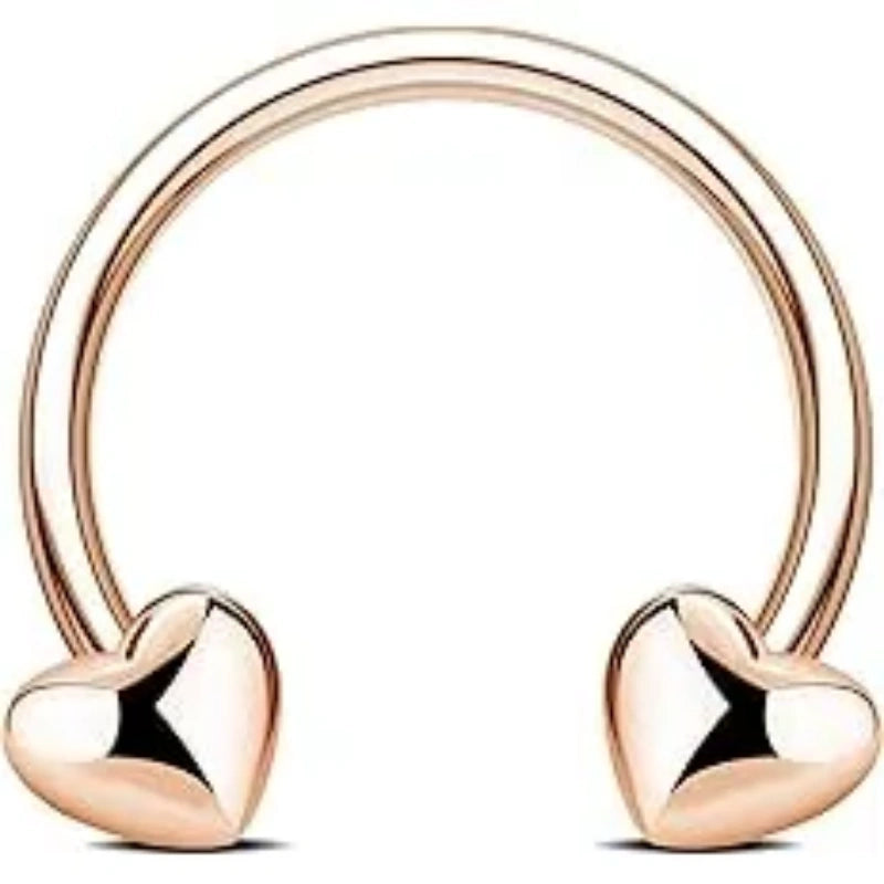 16G Heart Septum Ring & Cartilage Hoop – Piercing Jewelry