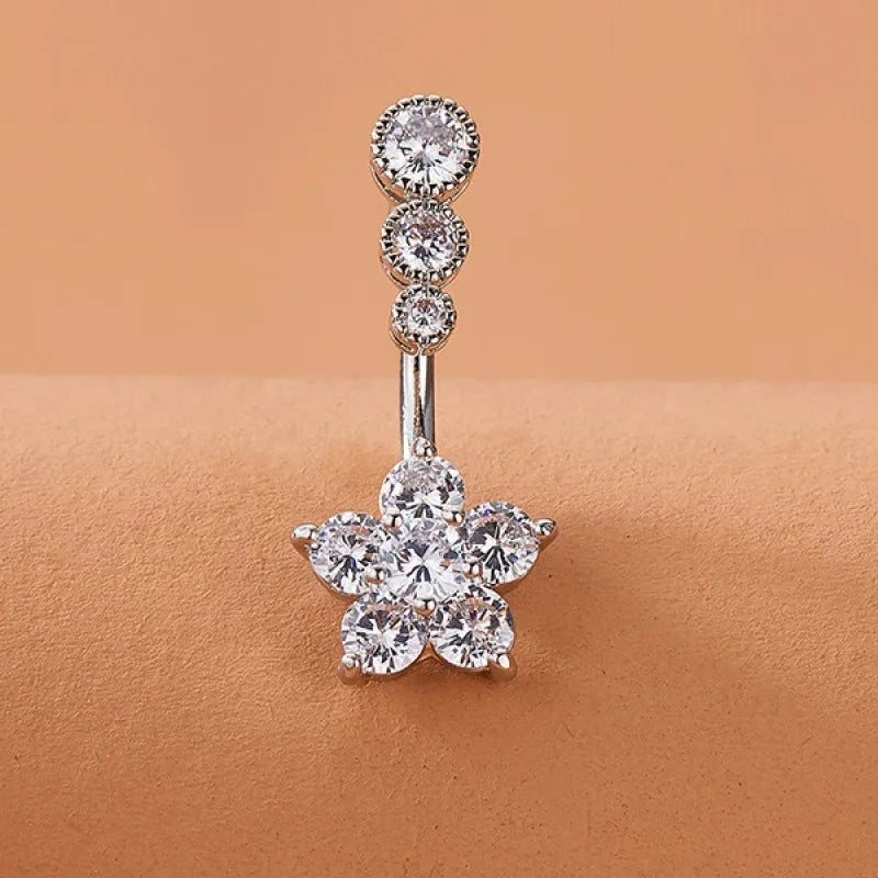 Zirconia Belly Button Ring – Sexy Navel Piercing Accessory