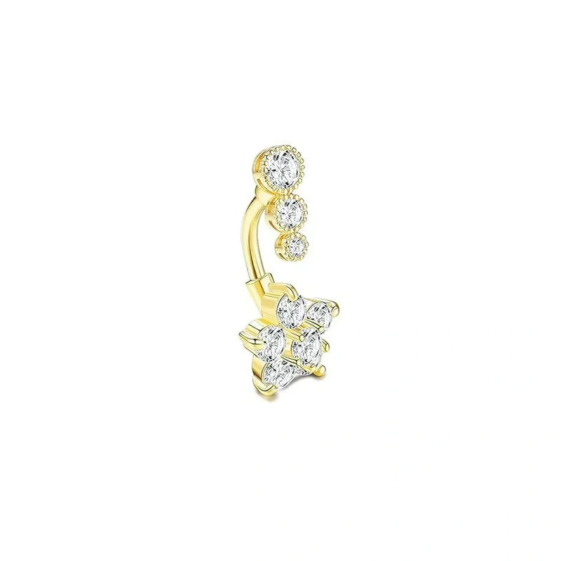 Zirconia Belly Button Ring – Sexy Navel Piercing Accessory