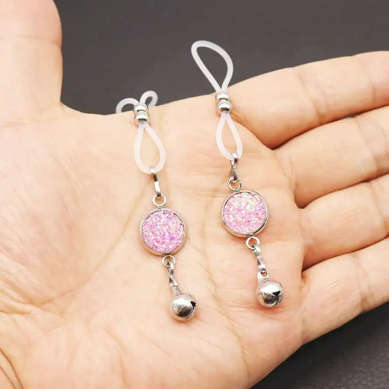 Nipple Chains with Bells – Non-Pierced Ring Style
