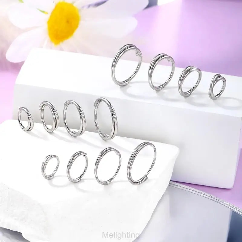 Double Nose Hoop Ring – Surgical Steel Clicker 20G/18G