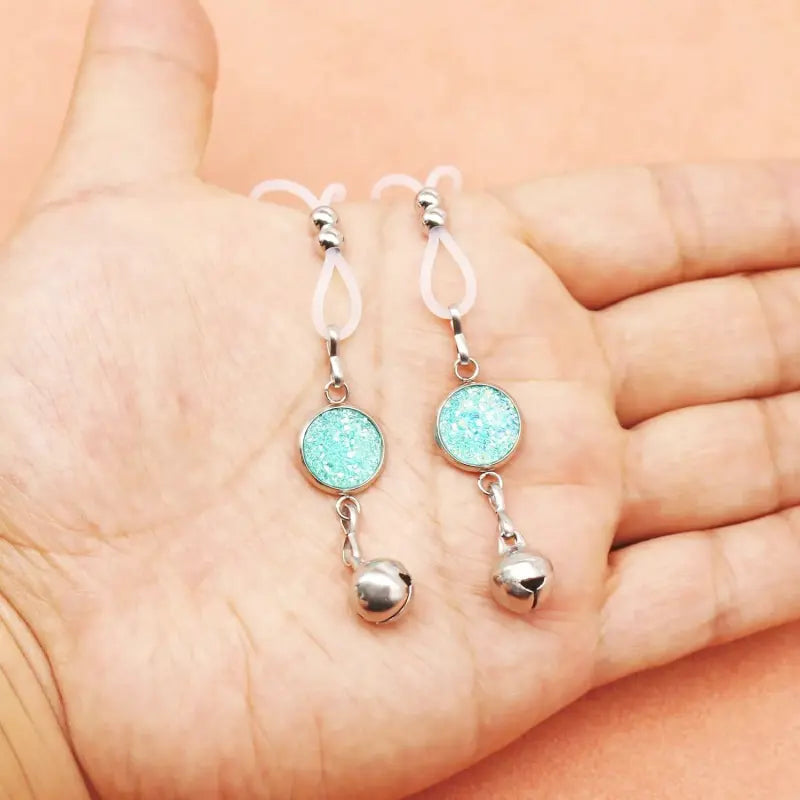 Nipple Chains with Bells – Non-Pierced Ring Style