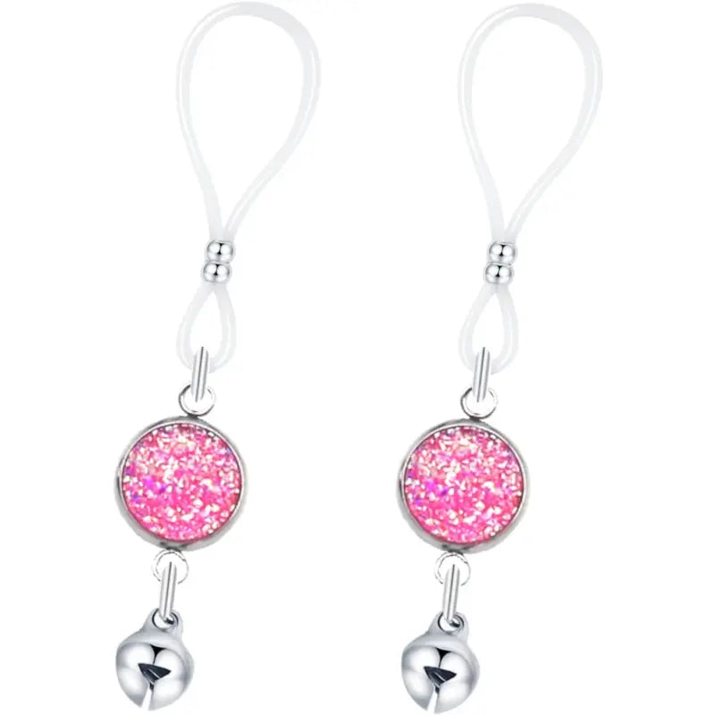 Nipple Chains with Bells – Non-Pierced Ring Style