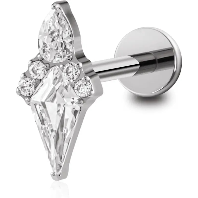16G Titanium Gemstone Stud Earrings – 6mm and 8mm