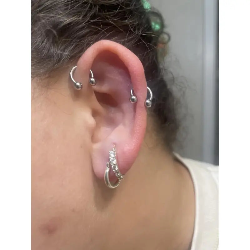 16PCS 14G Steel Piercing Rings – Septum, Lip, Tongue, Nipple