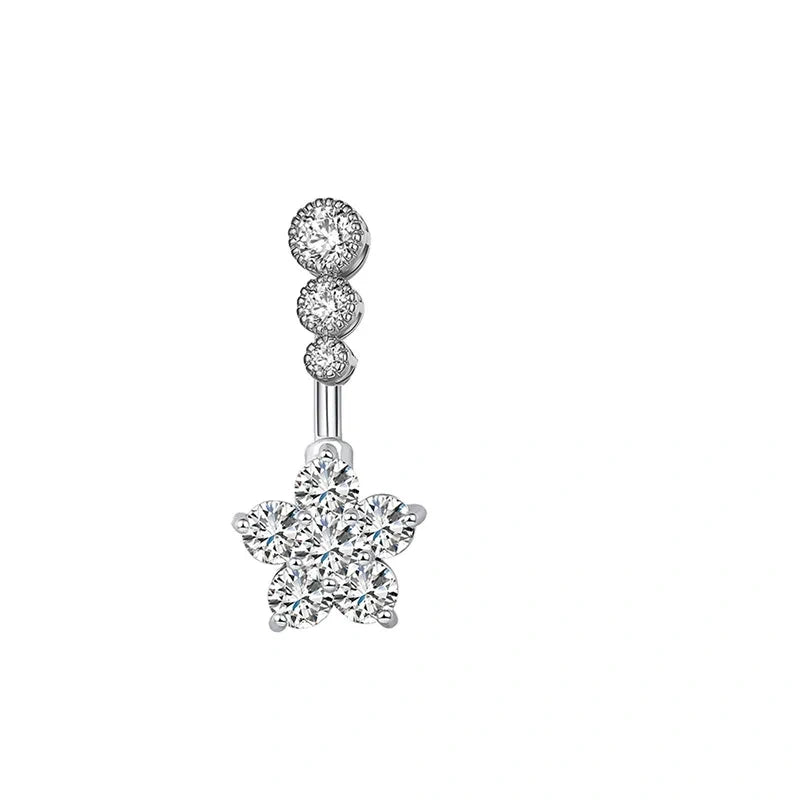 Zirconia Belly Button Ring – Sexy Navel Piercing Accessory