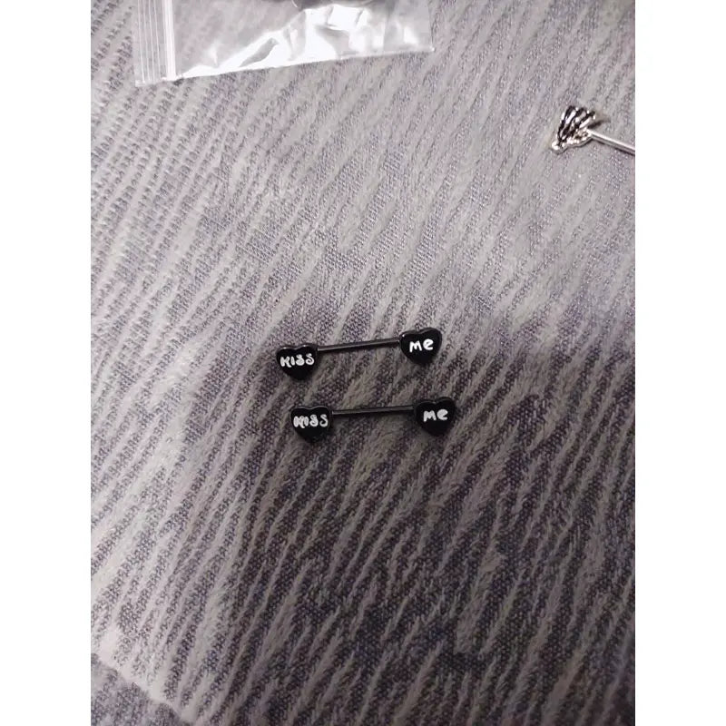 14G Skull Stainless Steel Nipple Ring - Dark Series