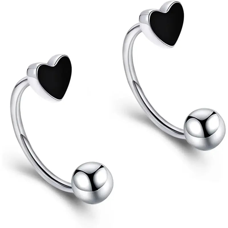 16G heart shaped lip ring set titanium pierced jewelry